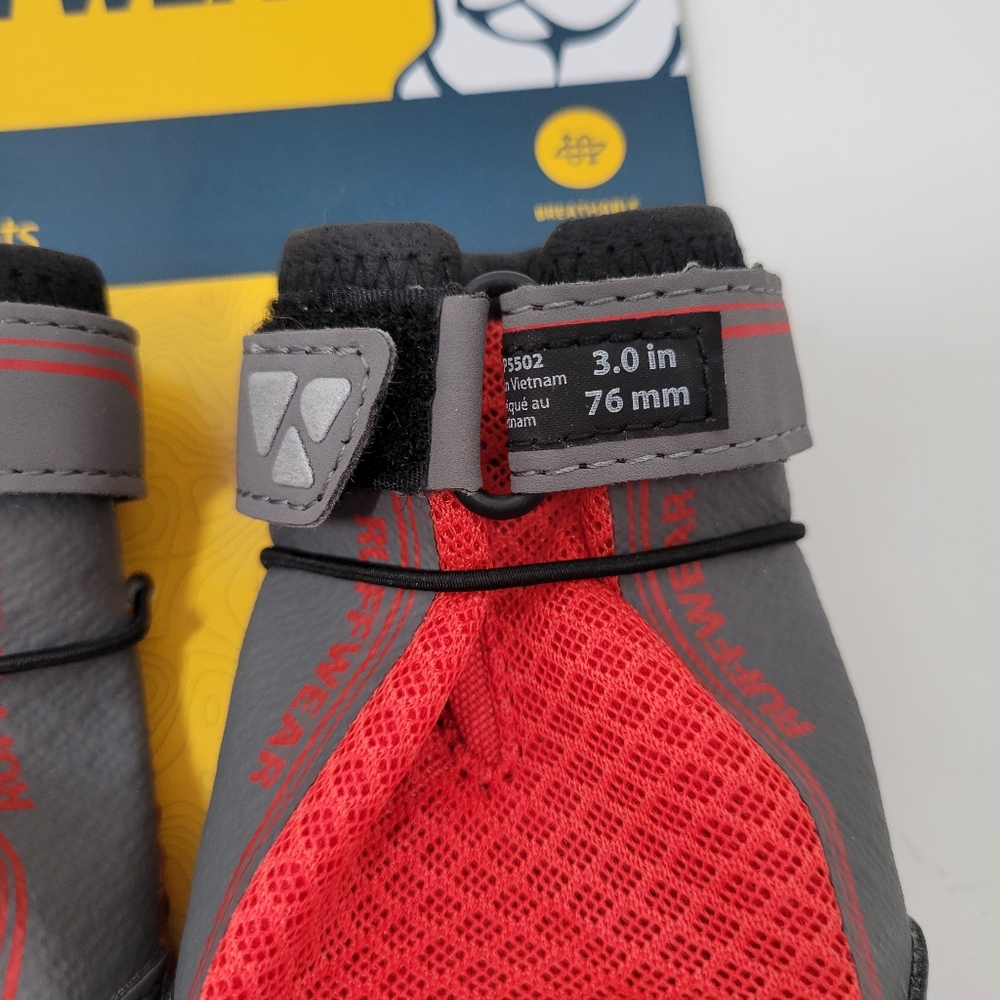 Ruffwear Grip Trex Red Dog Boots Size 3" Vibram Soles New - Picture 2 of 4